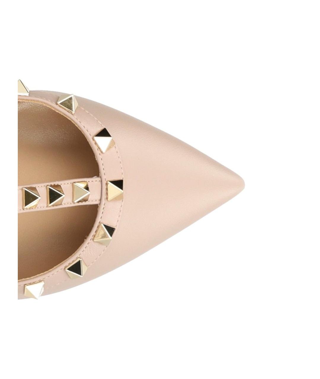 VALENTINO Розовые кожаные босоножки, фото 4