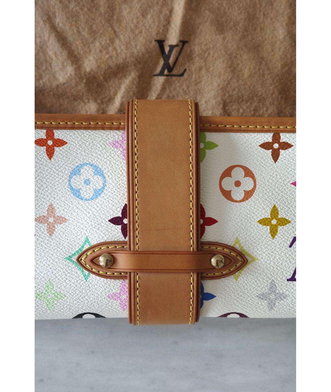 LOUIS VUITTON Белая кожаная сумка с короткими ручками, фото 3
