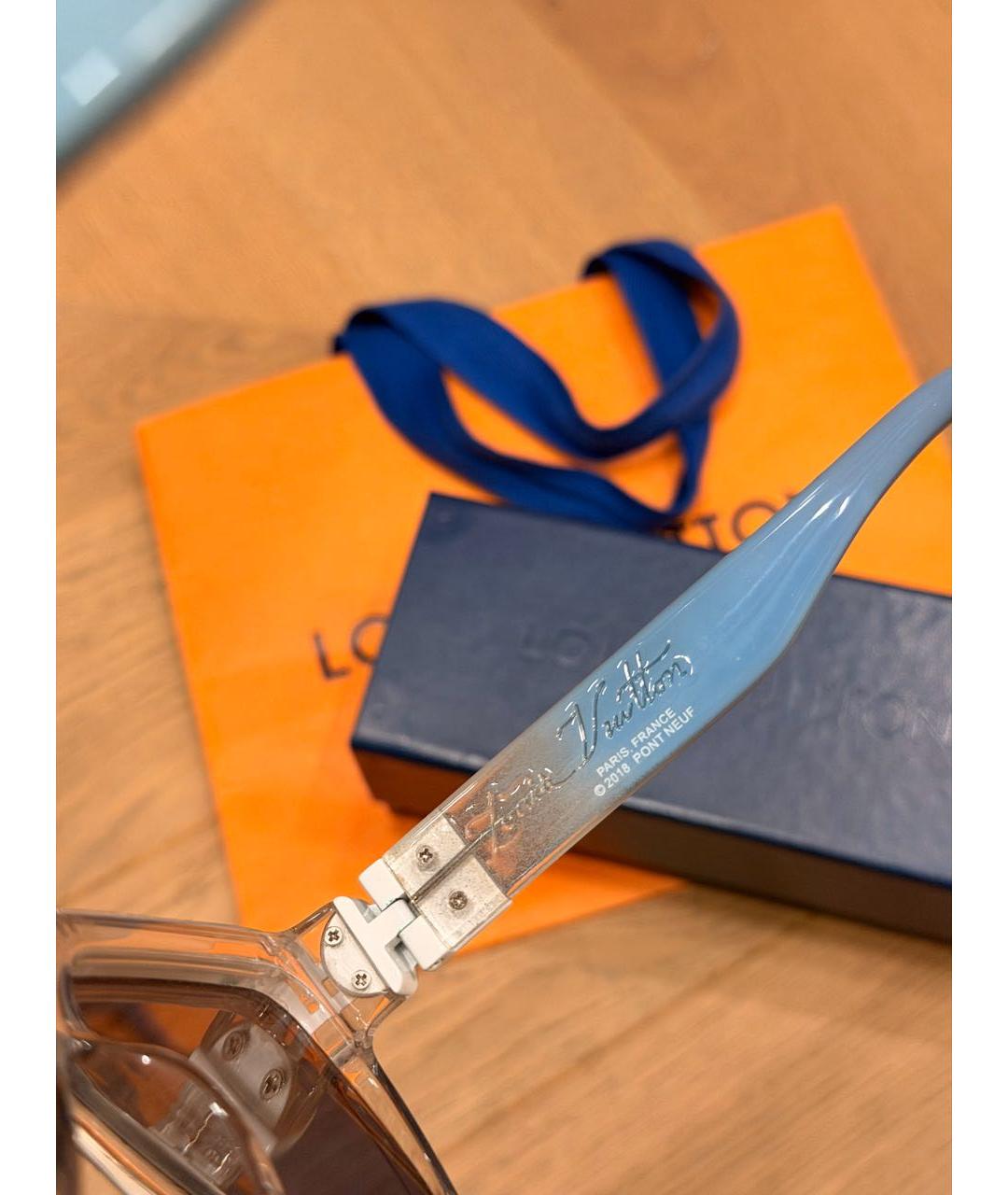 LOUIS VUITTON Голубые пластиковые солнцезащитные очки, фото 3