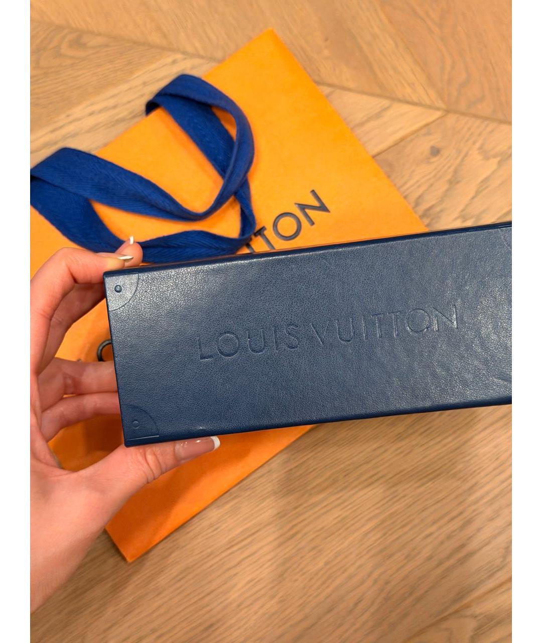 LOUIS VUITTON Голубые пластиковые солнцезащитные очки, фото 5