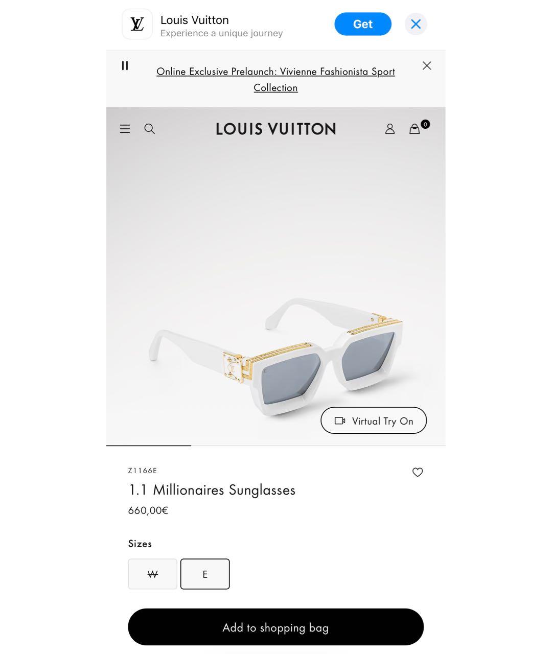 LOUIS VUITTON Голубые пластиковые солнцезащитные очки, фото 6