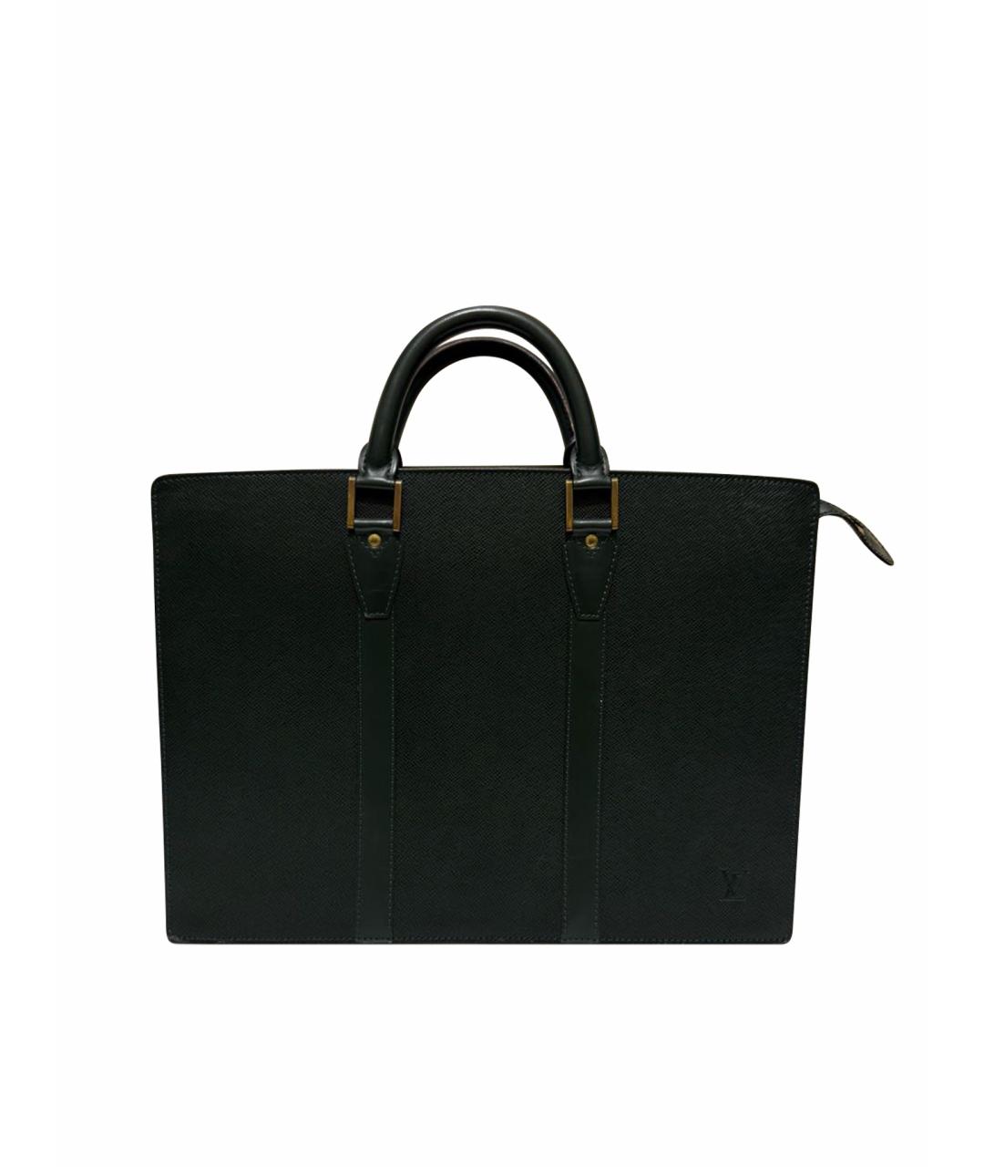 LOUIS VUITTON Зеленый кожаный портфель, фото 1