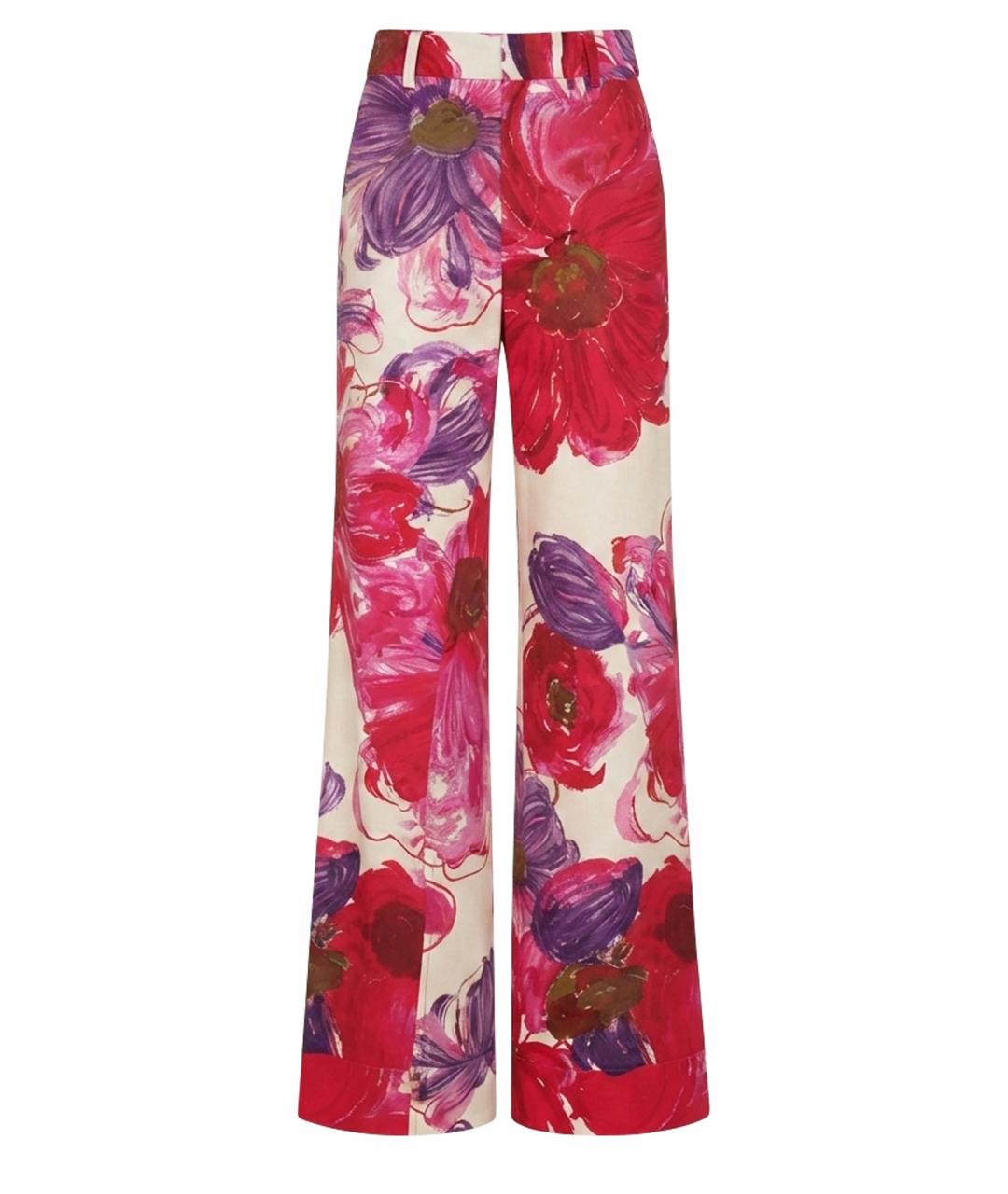 DOLCE&GABBANA Мульти хлопковые прямые брюки, фото 1