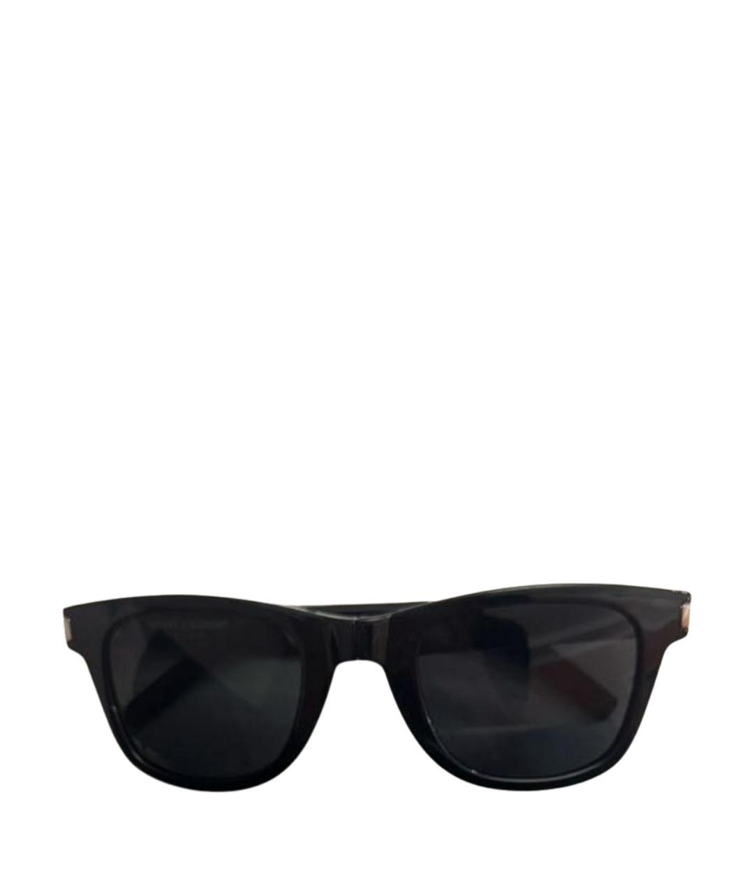 SAINT LAURENT Черные пластиковые солнцезащитные очки, фото 1