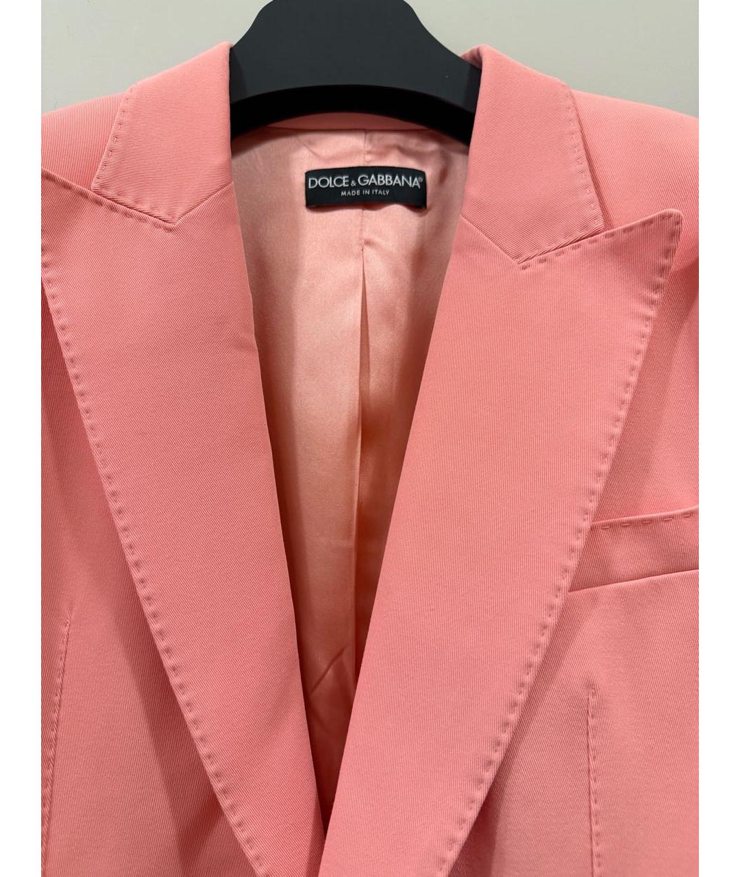 DOLCE&GABBANA Коралловый полиэстеровый жакет/пиджак, фото 3