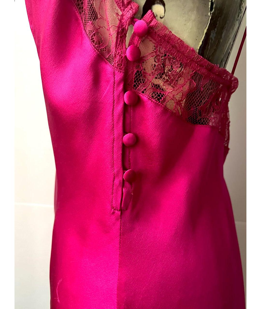 CHRISTIAN DIOR Фуксия шелковая блузы, фото 5
