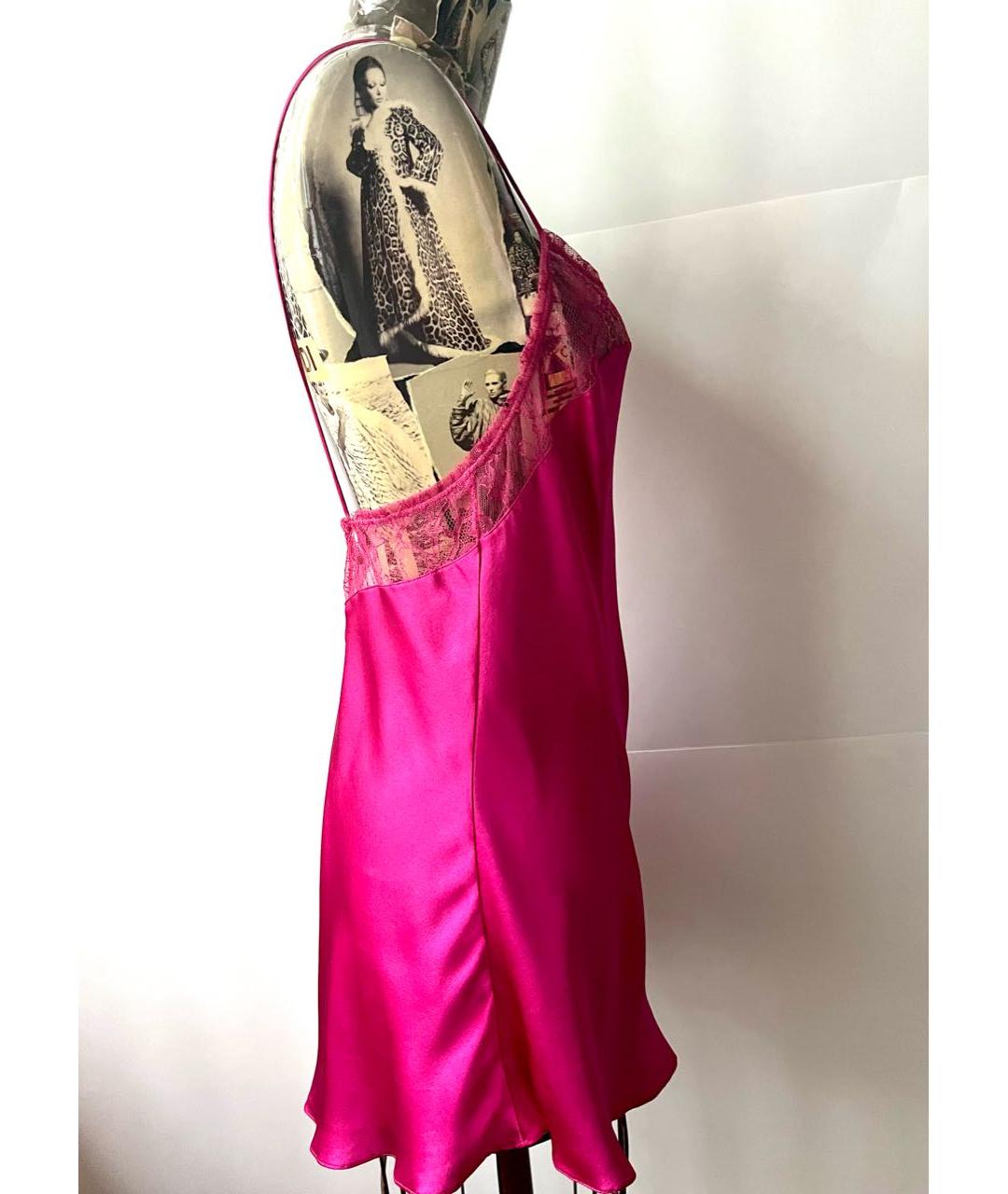 CHRISTIAN DIOR Фуксия шелковая блузы, фото 6