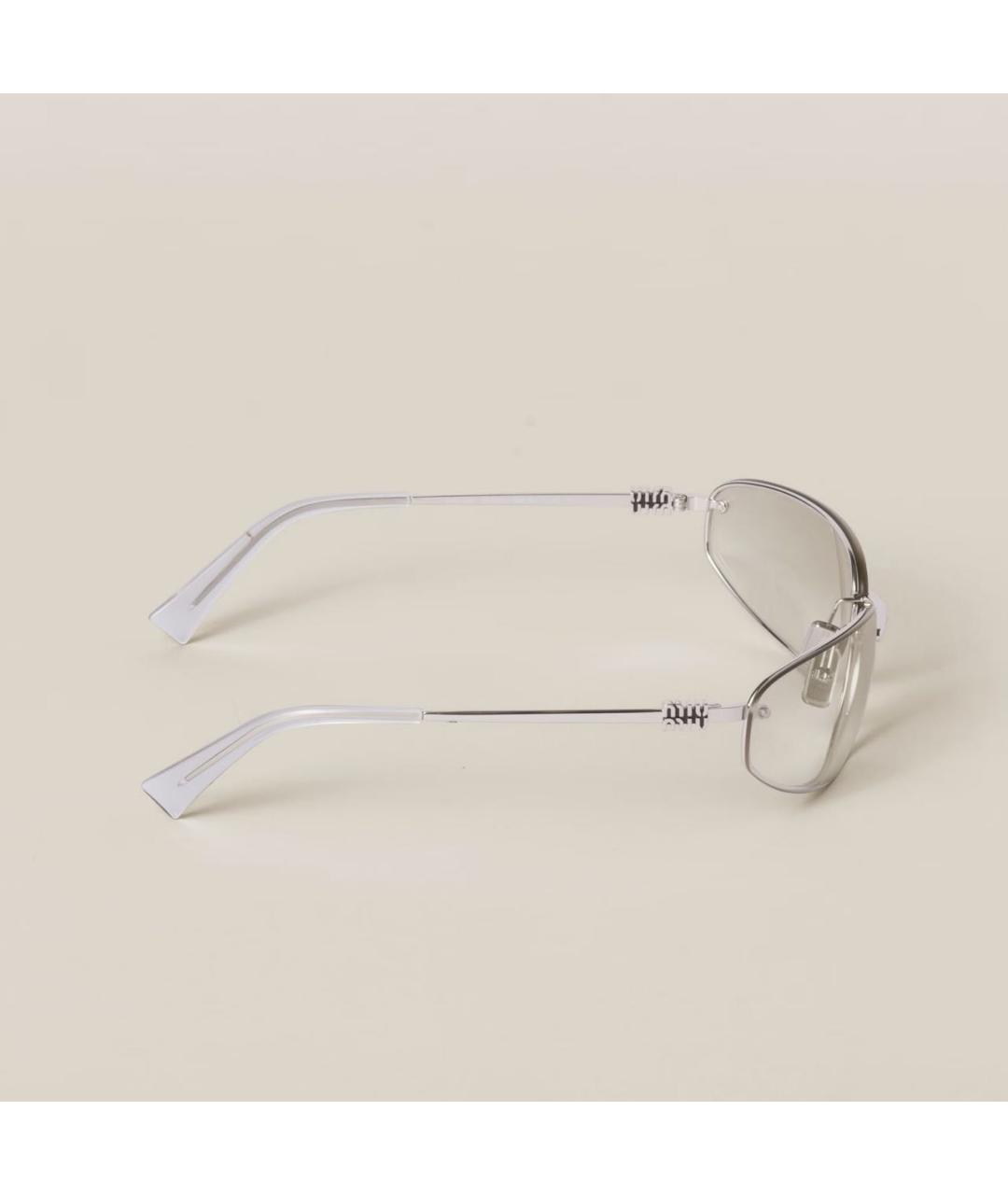 MIU MIU Серые металлические солнцезащитные очки, фото 4