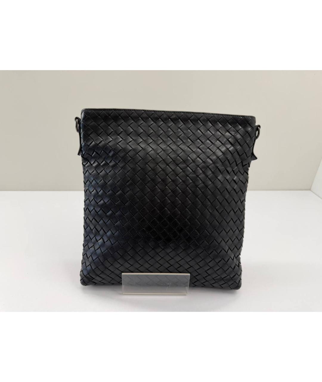BOTTEGA VENETA Черная кожаная сумка на плечо, фото 3