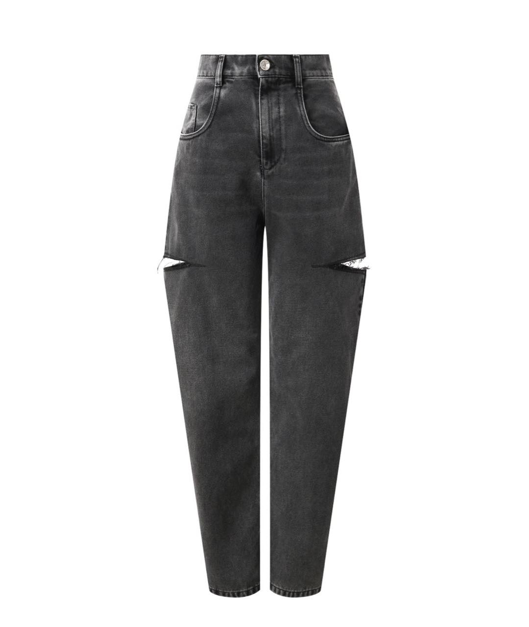 MAISON MARGIELA Черные хлопковые прямые джинсы, фото 1