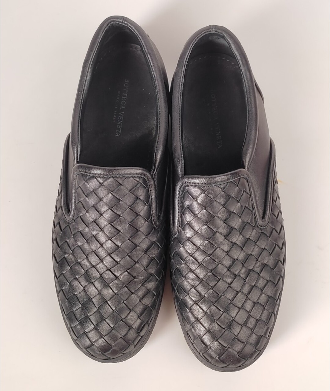 BOTTEGA VENETA Черные кожаные слипоны, фото 4