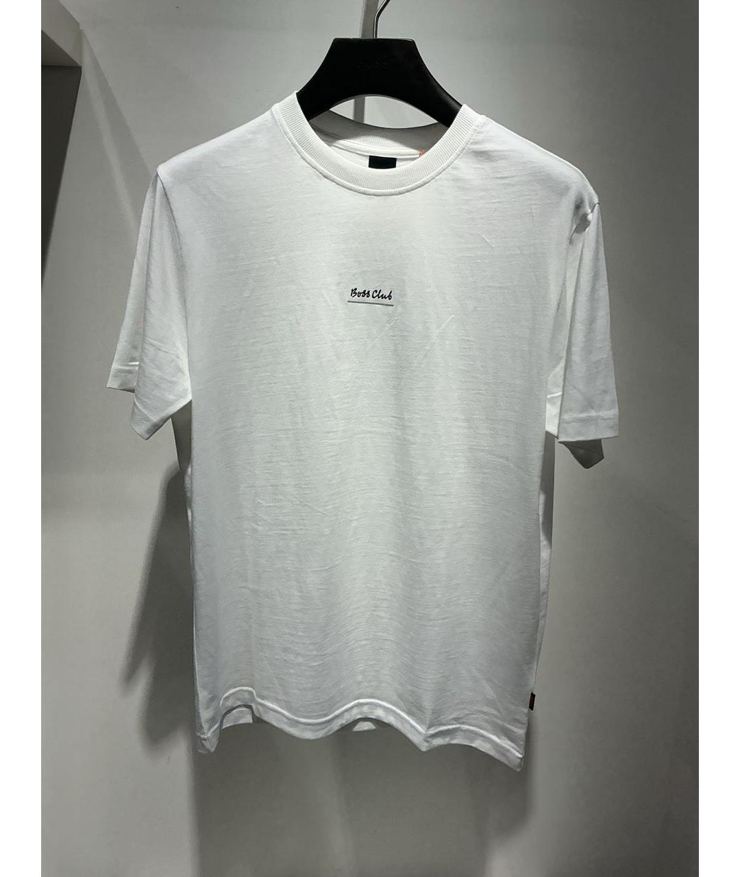 HUGO BOSS Белая хлопковая футболка, фото 4