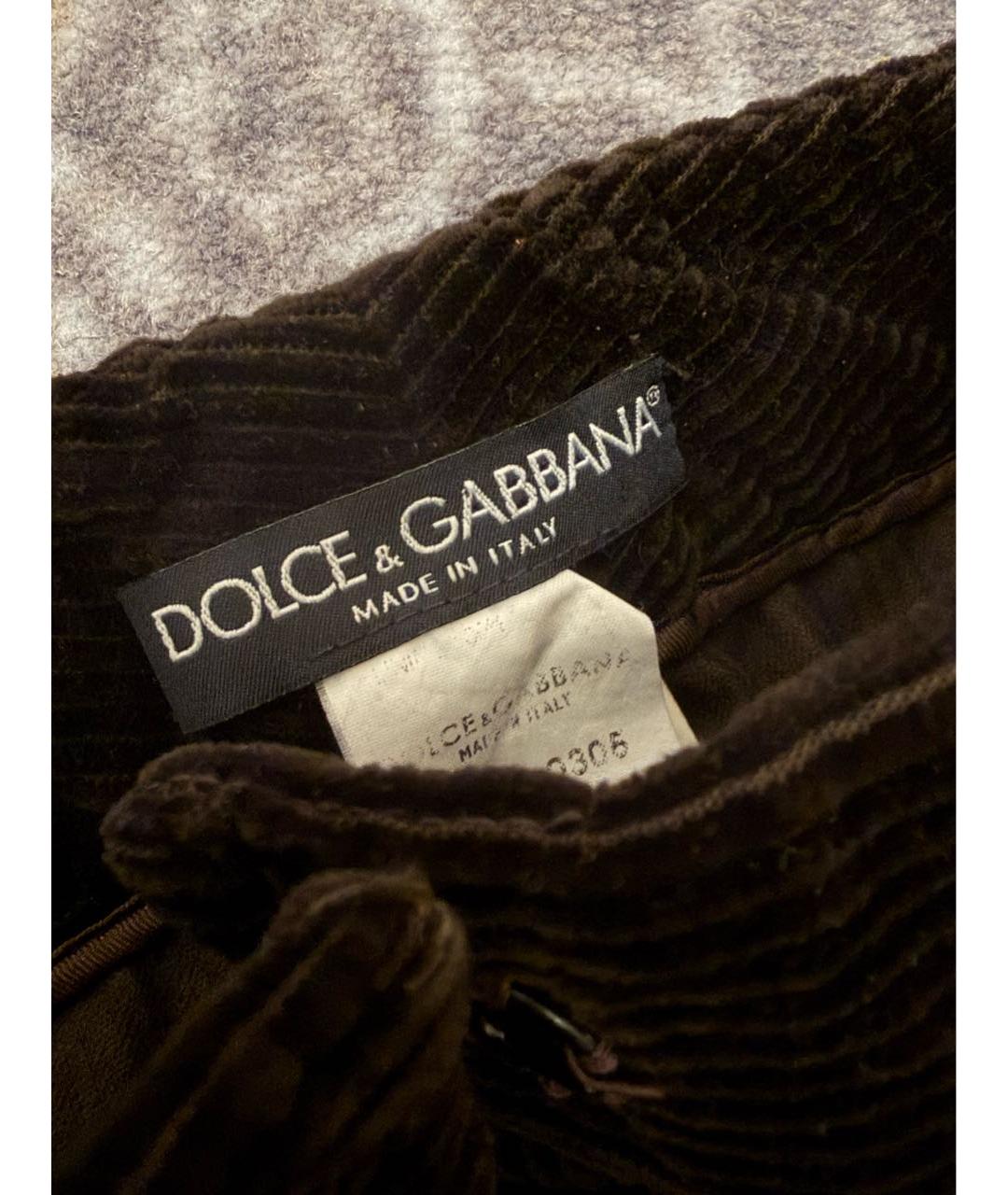DOLCE&GABBANA Коричневый хлопковый костюм с брюками, фото 5