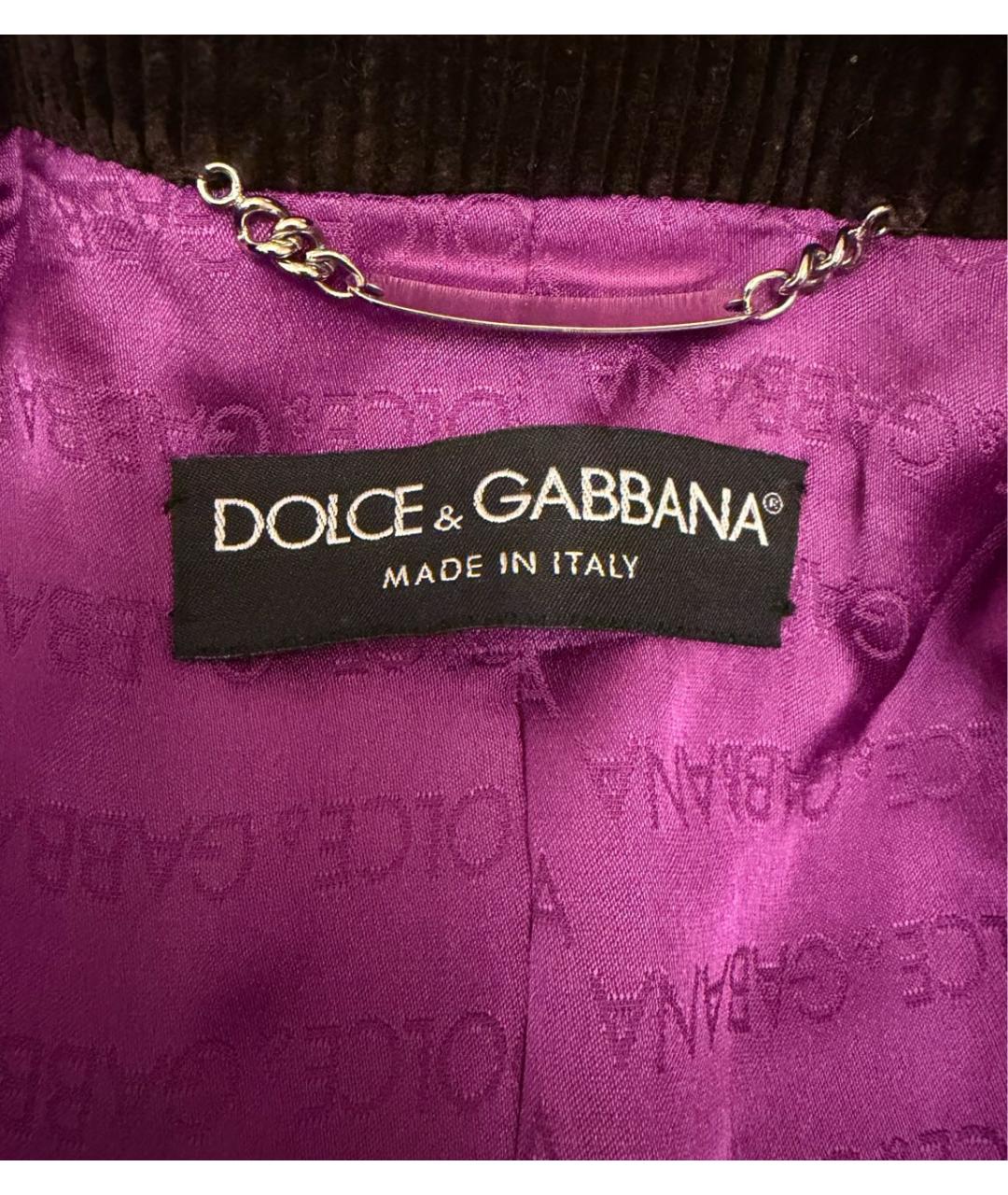 DOLCE&GABBANA Коричневый хлопковый костюм с брюками, фото 4