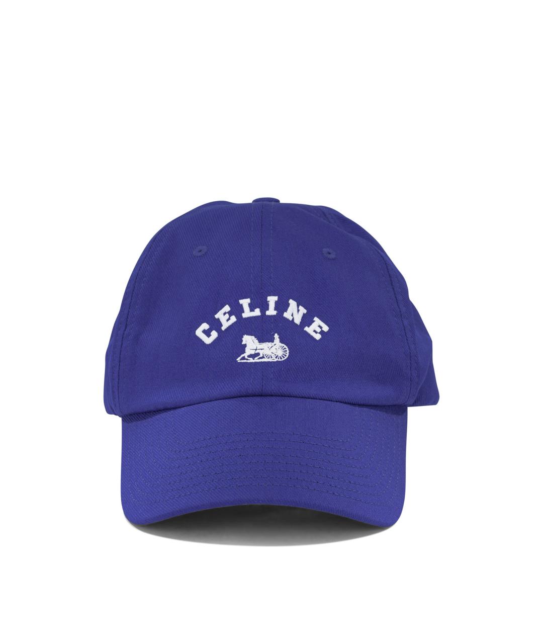 CELINE Синяя хлопковая кепка/бейсболка, фото 1