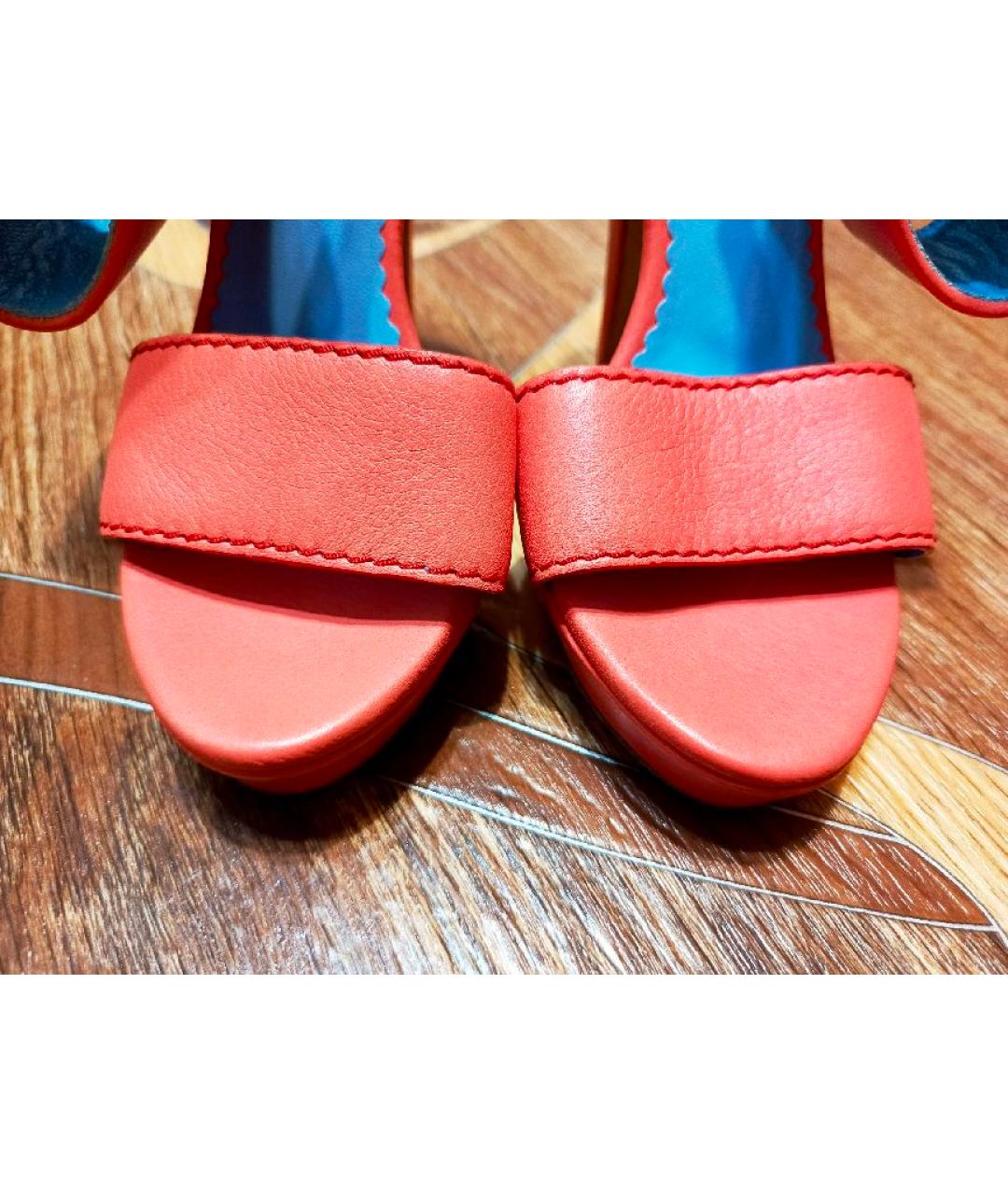 M MISSONI Розовые кожаные босоножки, фото 5