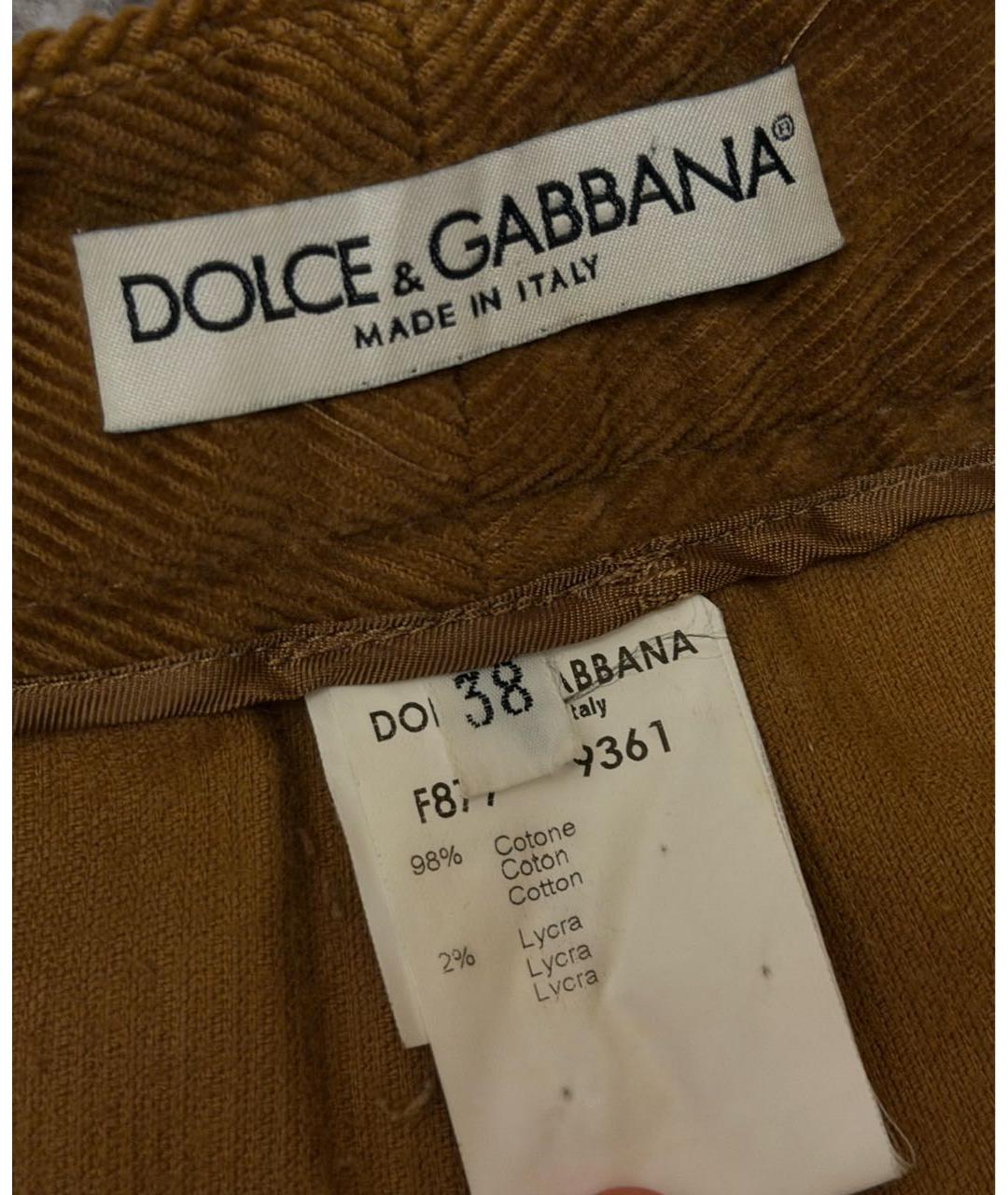 DOLCE&GABBANA Коричневый хлопковый костюм с брюками, фото 5