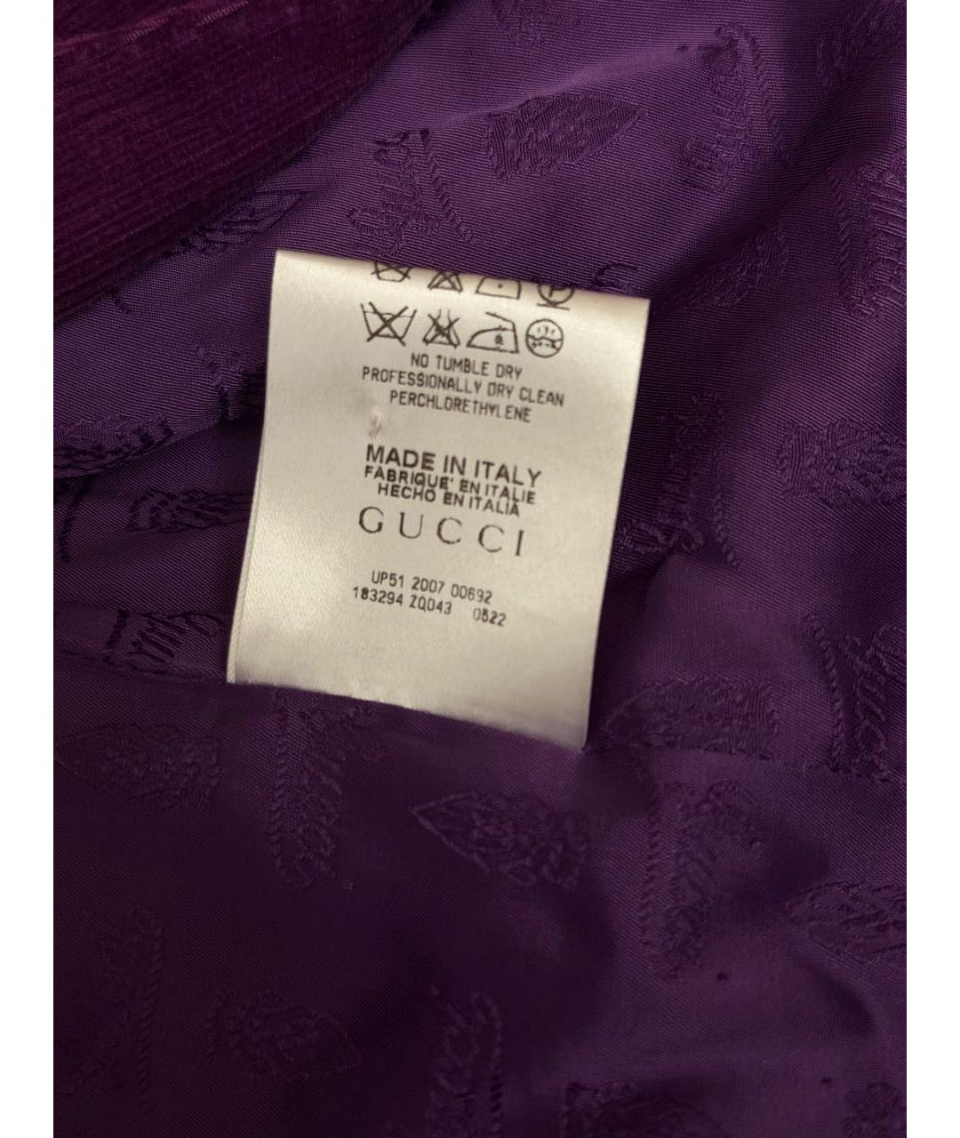 GUCCI Фиолетовый хлопковый костюм с брюками, фото 7