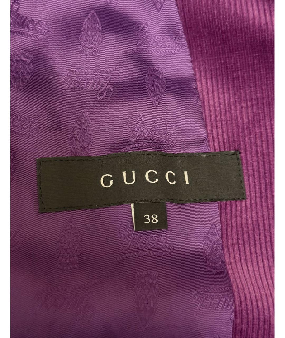 GUCCI Фиолетовый хлопковый костюм с брюками, фото 5