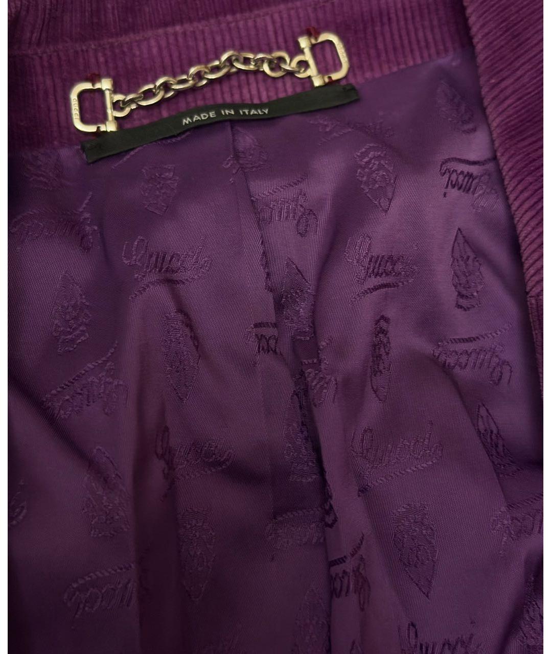 GUCCI Фиолетовый хлопковый костюм с брюками, фото 4