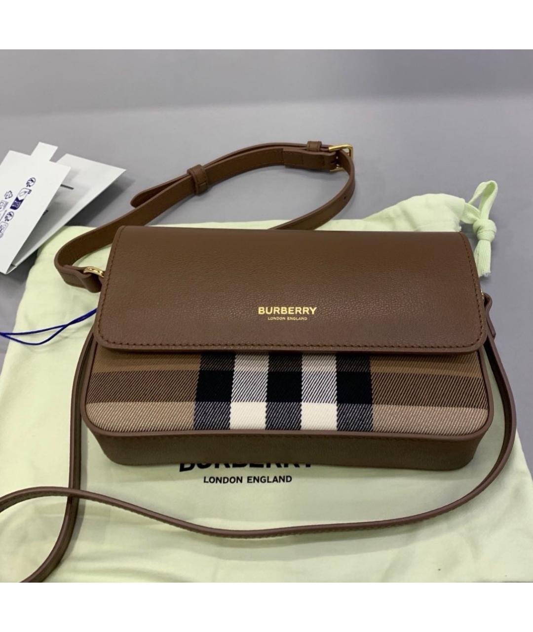 BURBERRY Коричневая сумка через плечо, фото 4