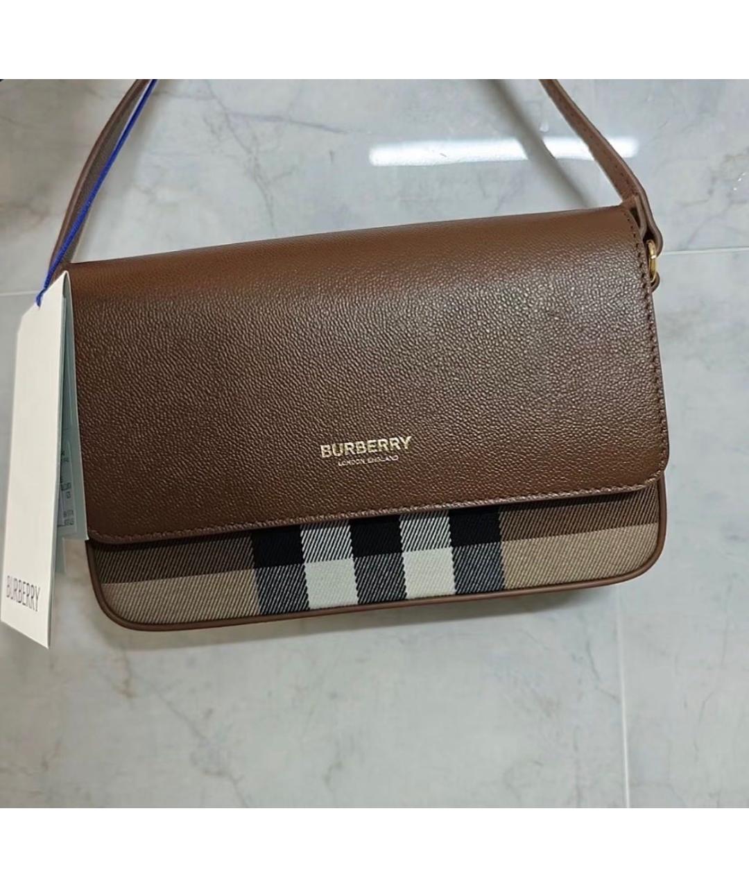 BURBERRY Коричневая сумка через плечо, фото 5