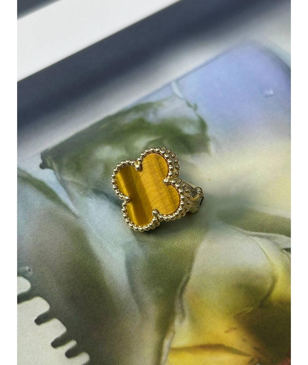 VAN CLEEF & ARPELS Коричневые серьги из желтого золота, фото 5