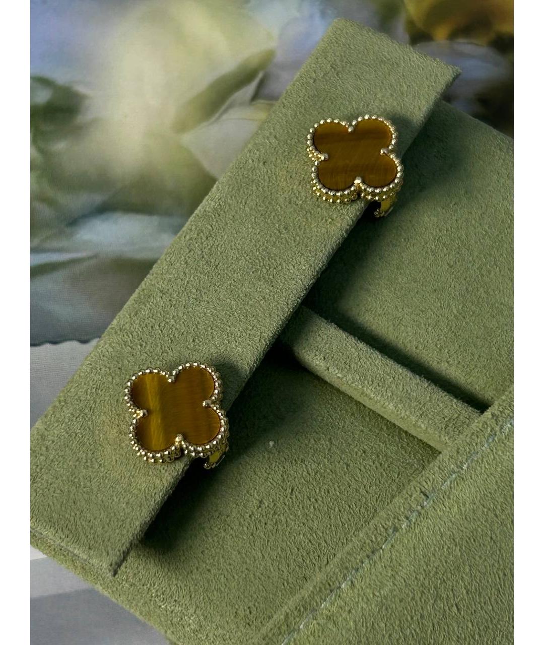VAN CLEEF & ARPELS Коричневые серьги из желтого золота, фото 3