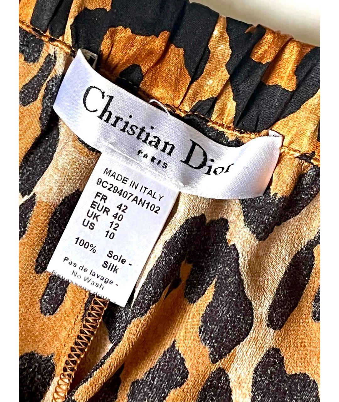 CHRISTIAN DIOR Шелковые прямые брюки, фото 3