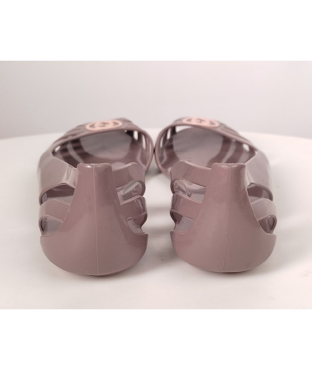 GUCCI Бежевые резиновые балетки, фото 4