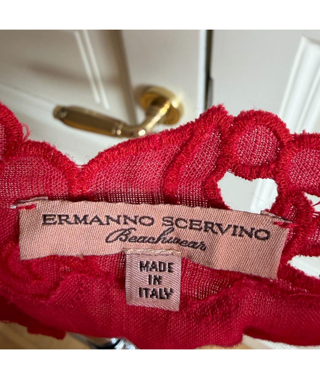ERMANNO SCERVINO Красный льняной костюм с брюками, фото 6