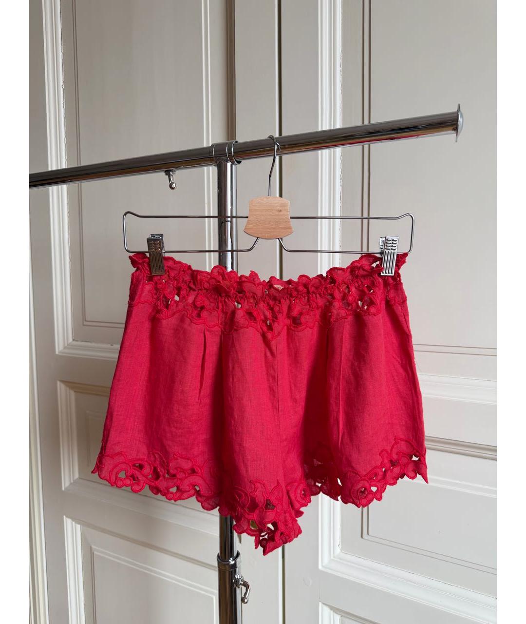 ERMANNO SCERVINO Красный льняной костюм с брюками, фото 4