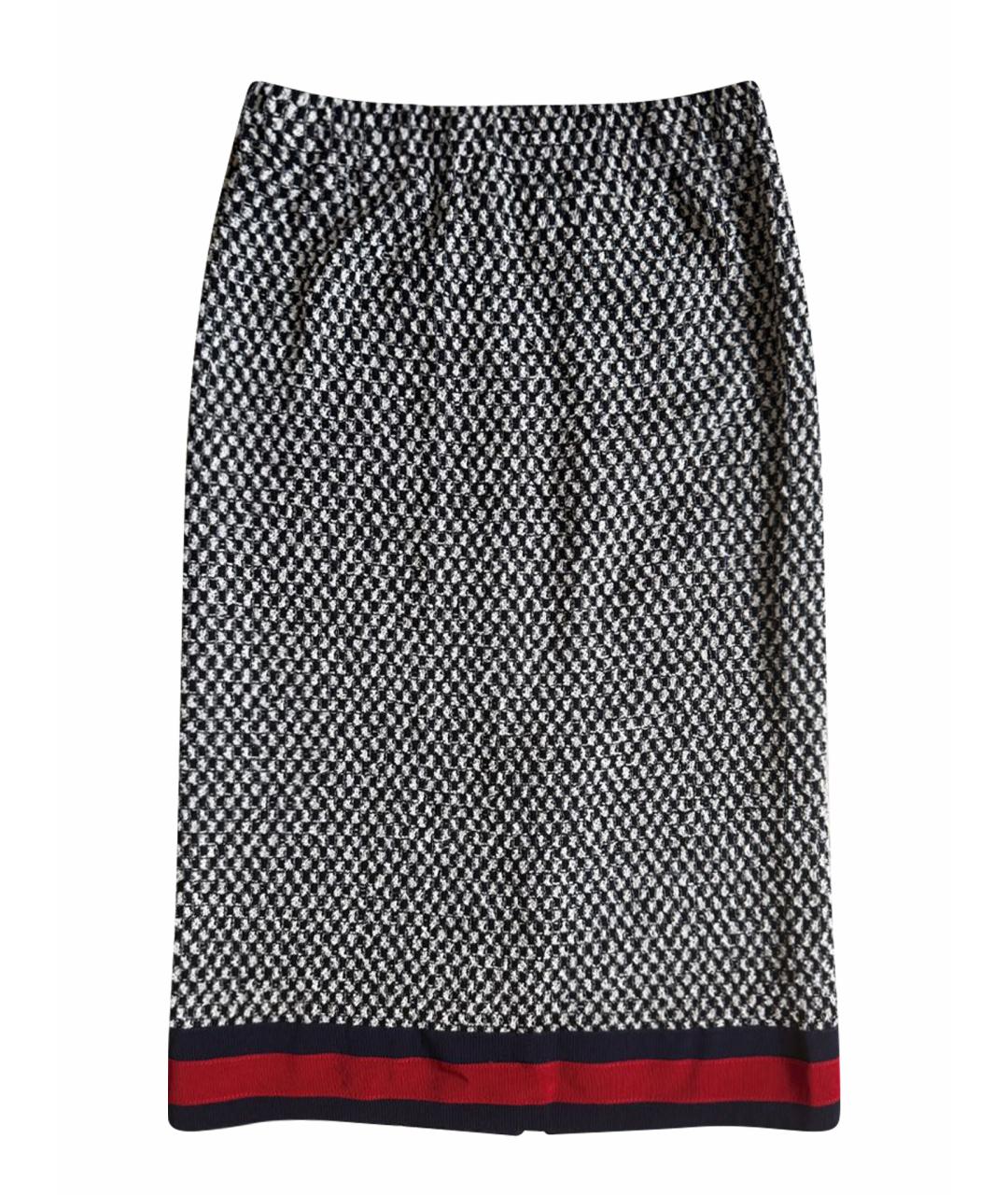 GUCCI Мульти хлопковая юбка миди, фото 1