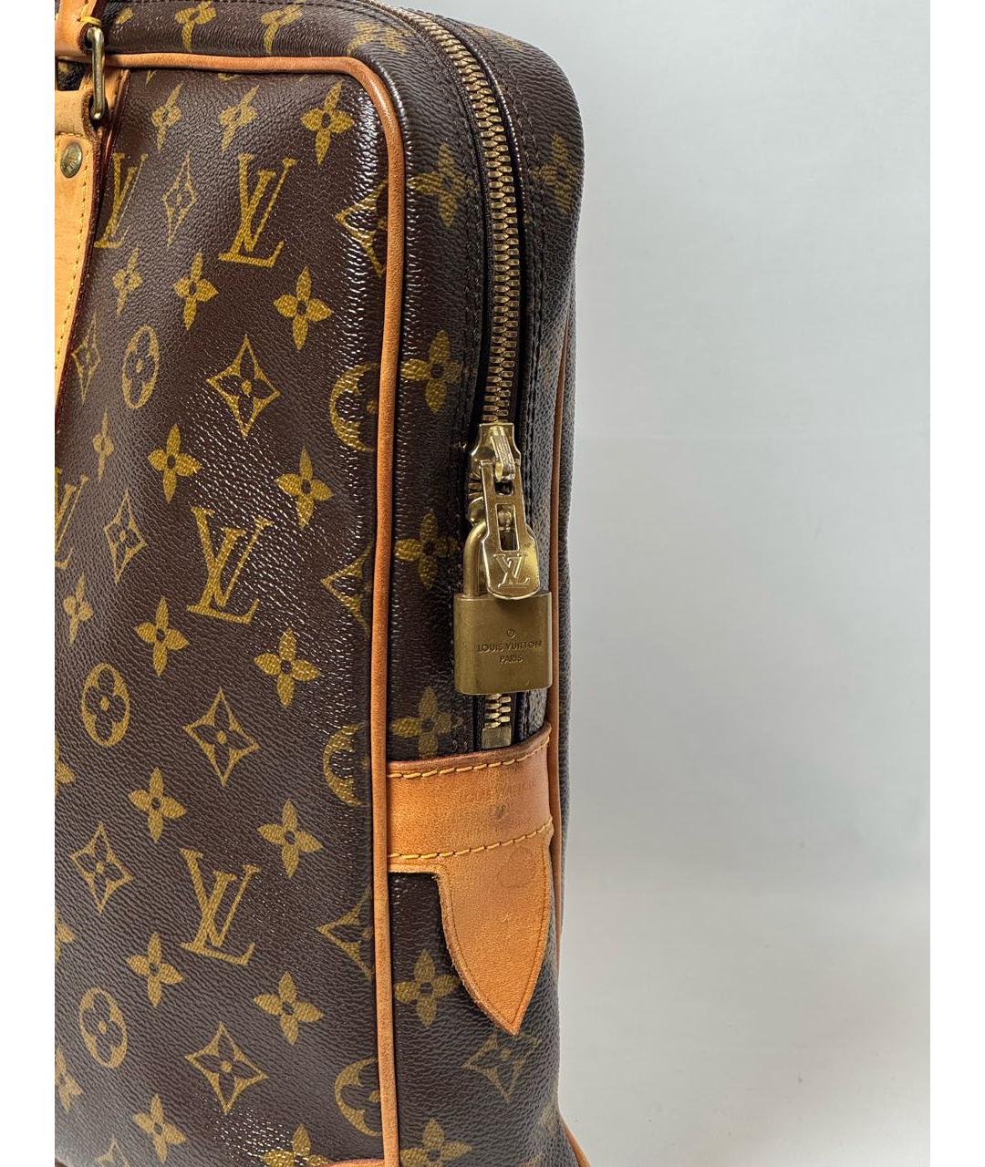 LOUIS VUITTON Коричневый кожаный портфель, фото 5