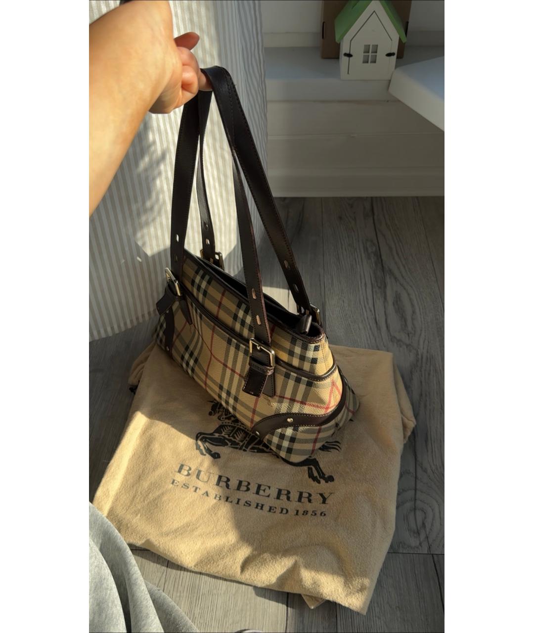 BURBERRY Кожаная сумка тоут, фото 3