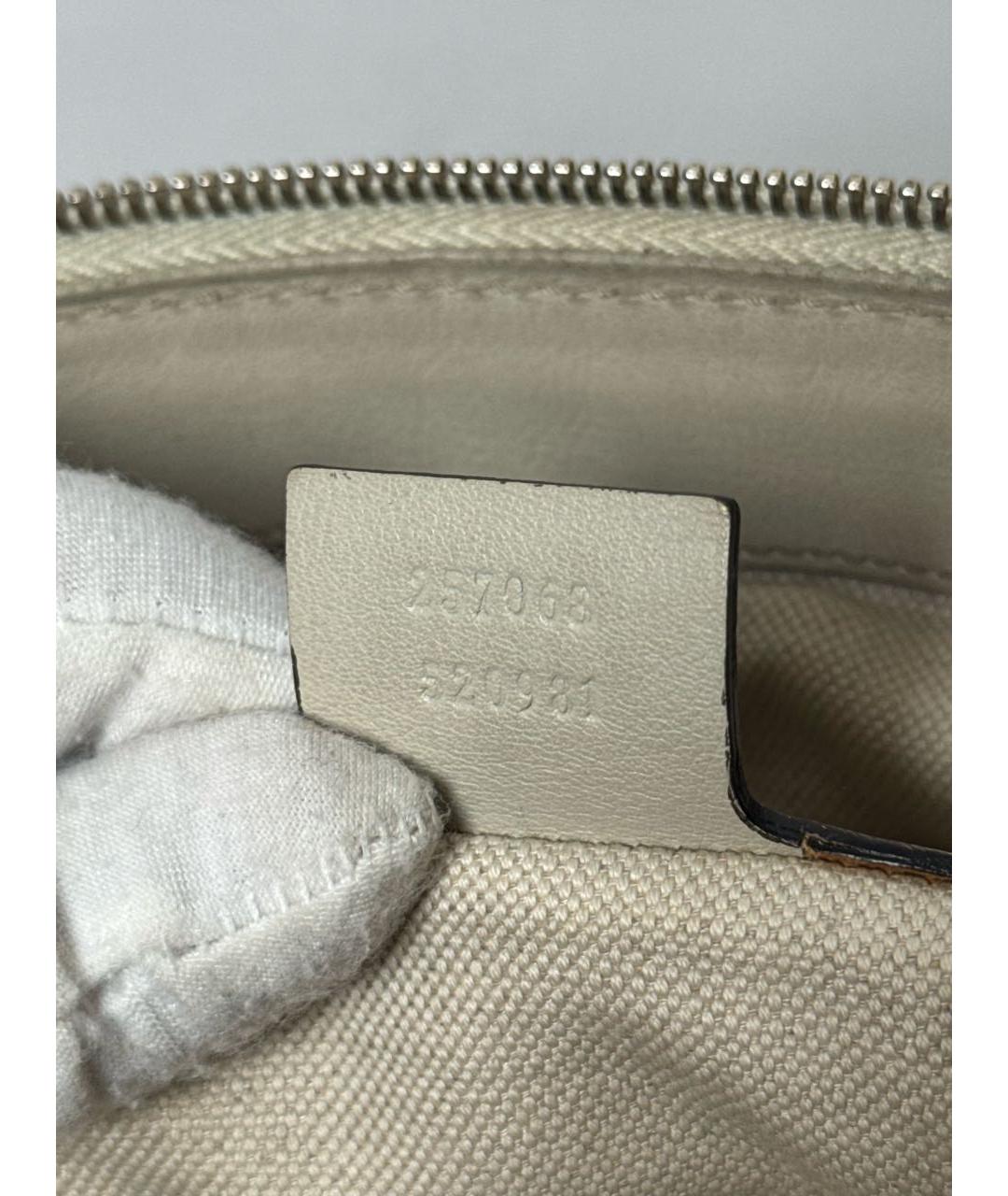 GUCCI Бежевая кожаная сумка тоут, фото 8