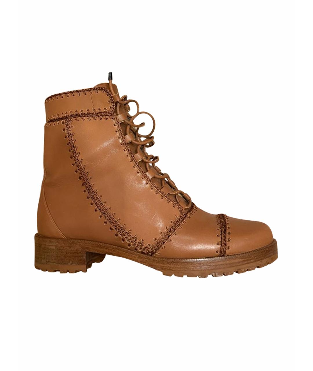 ALEXANDRE BIRMAN Бежевые кожаные сапоги, фото 1