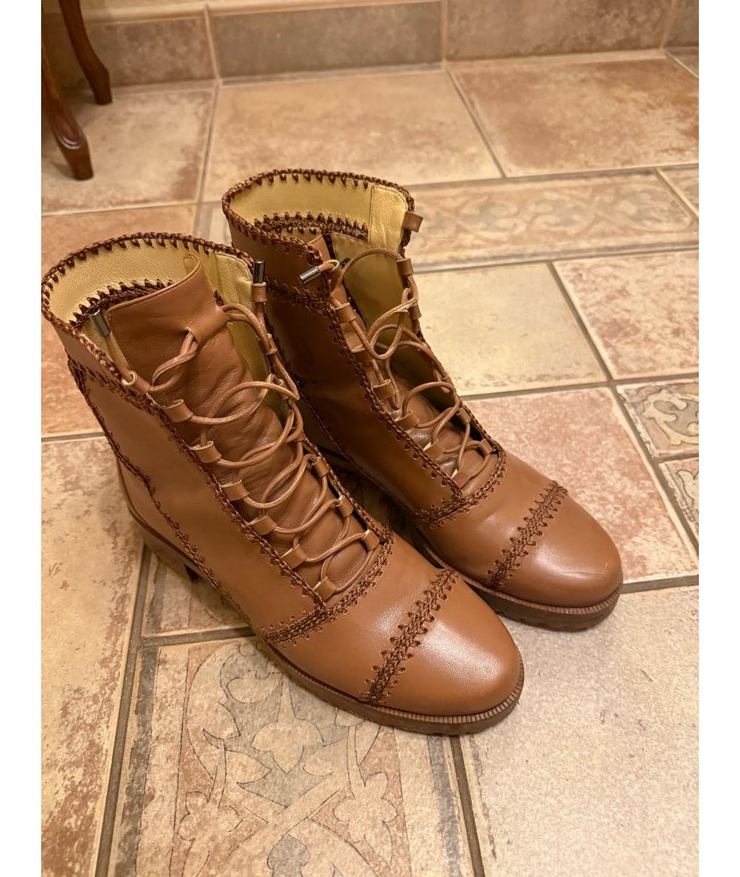 ALEXANDRE BIRMAN Бежевые кожаные сапоги, фото 2