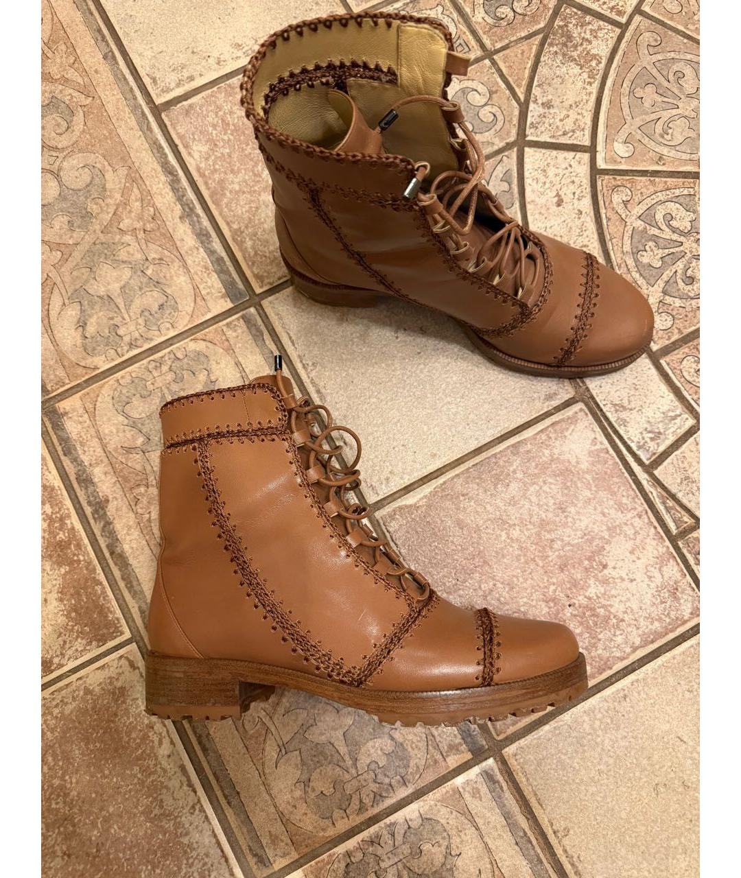 ALEXANDRE BIRMAN Бежевые кожаные сапоги, фото 7