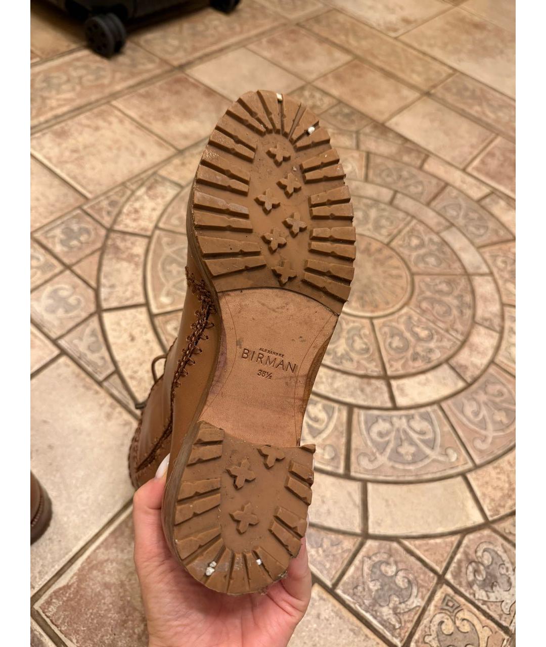 ALEXANDRE BIRMAN Бежевые кожаные сапоги, фото 5