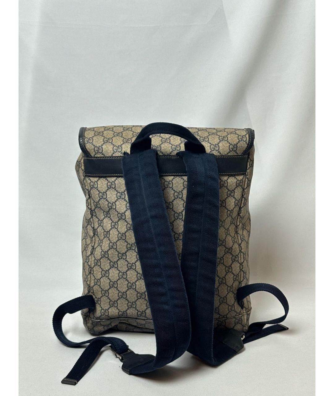 GUCCI Темно-синий рюкзак из канвы, фото 4