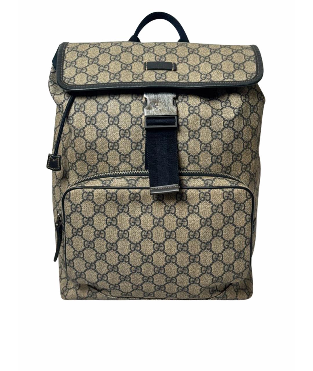 GUCCI Темно-синий рюкзак из канвы, фото 1