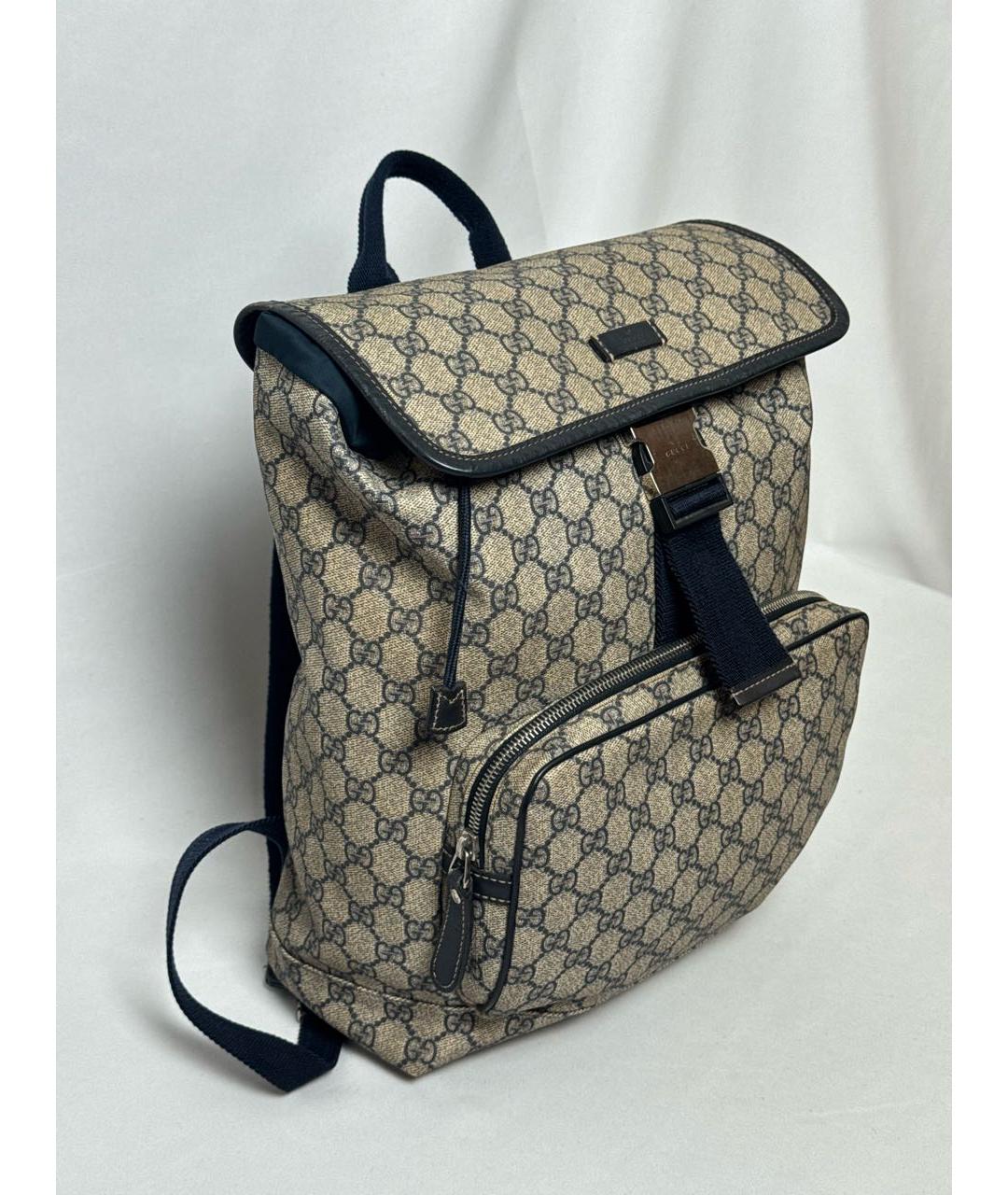 GUCCI Темно-синий рюкзак из канвы, фото 3