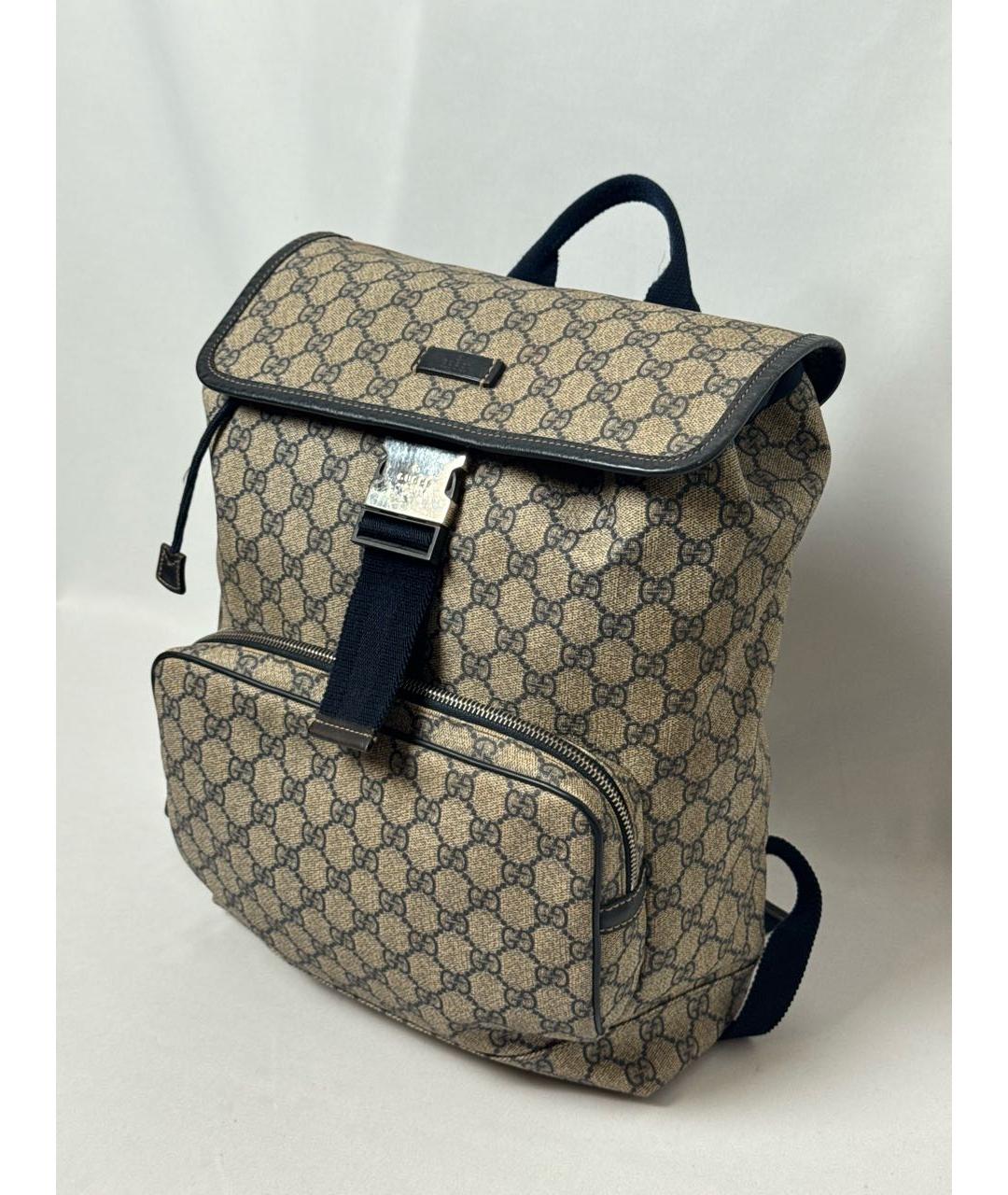 GUCCI Темно-синий рюкзак из канвы, фото 2