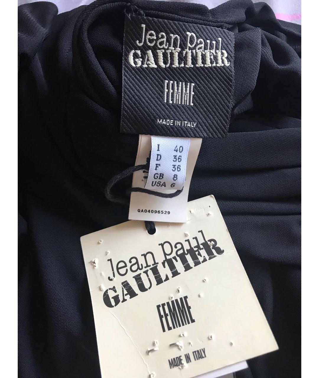 JEAN PAUL GAULTIER Черное вискозное платье, фото 5