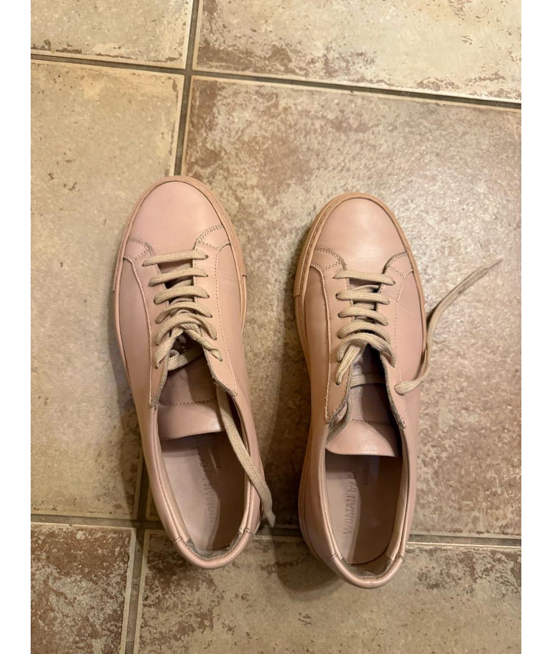 COMMON PROJECTS Розовые кожаные кеды, фото 2