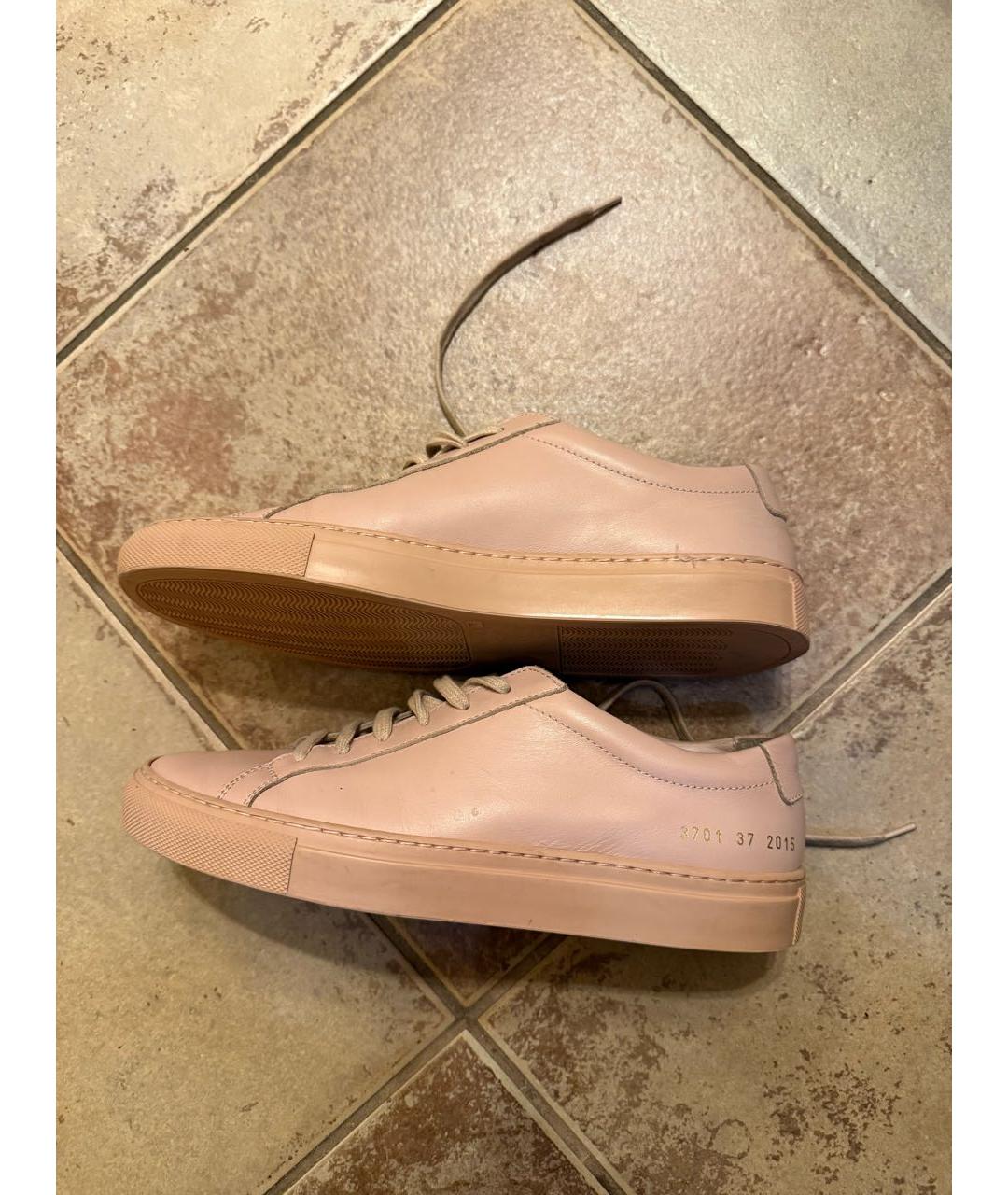 COMMON PROJECTS Розовые кожаные кеды, фото 4