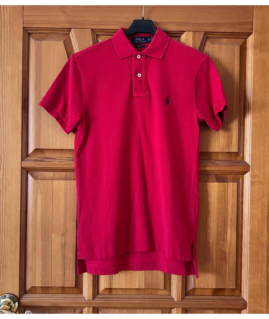 POLO RALPH LAUREN Красная хлопковая футболка, фото 4