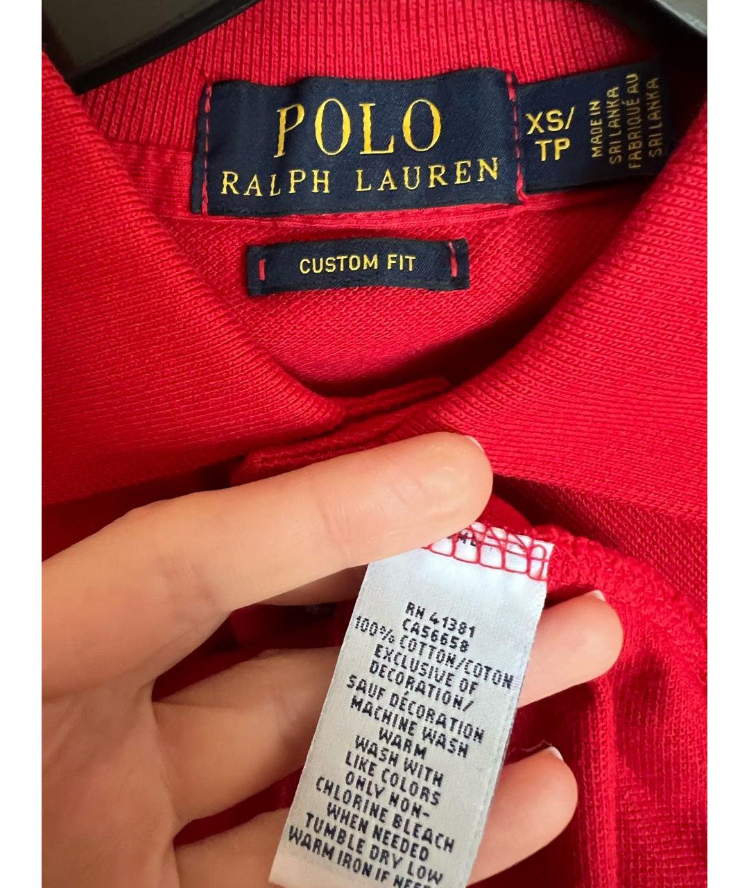 POLO RALPH LAUREN Красная хлопковая футболка, фото 3