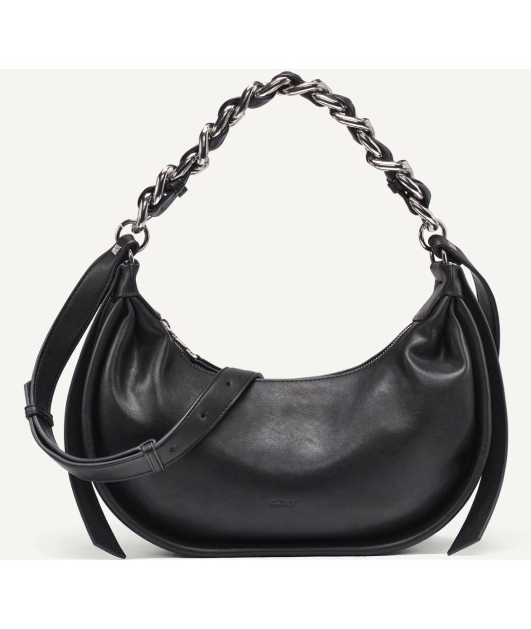 DKNY Черная сумка через плечо из искусственной кожи, фото 6